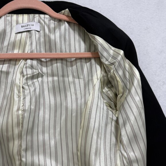 Bailey 44 Blazer Womens 4 Black Single Button Lined Career Stretch Jacket USA - Picture 5 of 11